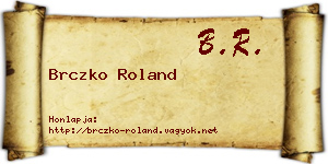Brczko Roland névjegykártya